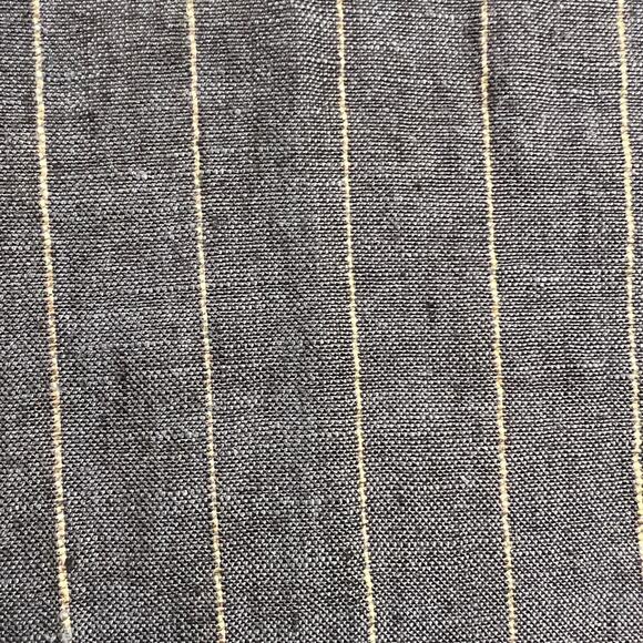 Catherine Malandrino 100% Linen Pinstripe High Rise Wide Leg Pants Blue Size 12 - Picture 7 of 9